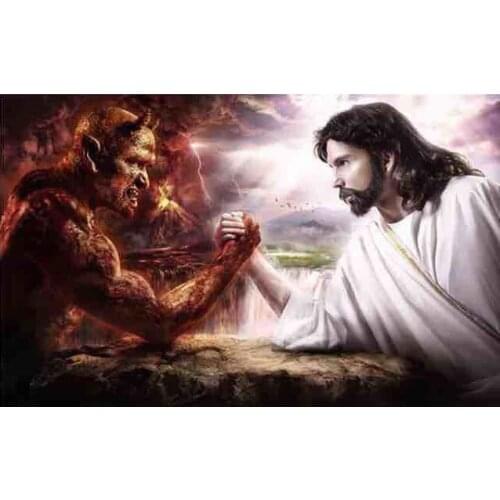 Angel and Demon Needlework Sets Cross stitch 14CT Unprinted Embroidery kits Arts Cross-Stitching,DIY Handmade Home Decor