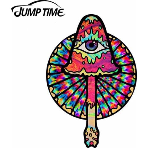 Jump Time 13 x 8.7cm Third Eye Shroom Car Truck Decal Bumper Window Waterproof Scratch-proof Sticker Bumper Window Decoration