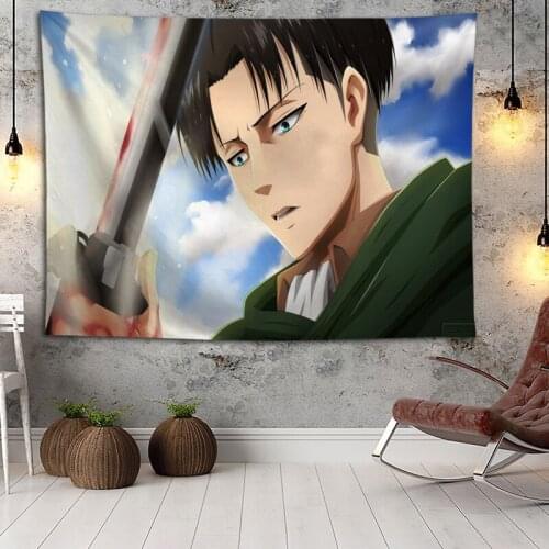 Attack On Titan Wall Hanging Tapestry Boho Decoration Home Decor Tapestries Custom Logo For Party Festival Gifts Wall Carpet
