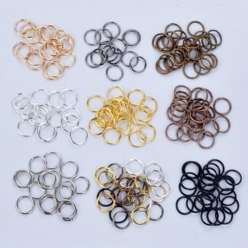 200pcs Copper 4 6 8 10mm Open Jump Rings & Split Rings Gold/Black/Silver/Bronze Color Connectors for Jewelry Making F309