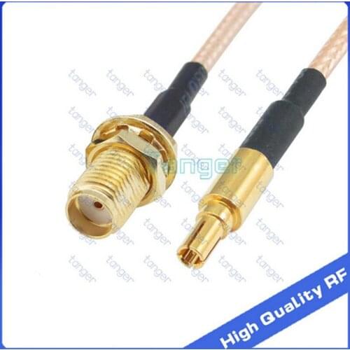 New SMA Female Jack Connector Switch CRC9 Male Plug straight Convertor RF pigtail coaxial RG316 Cable 15CM 6" Adapter