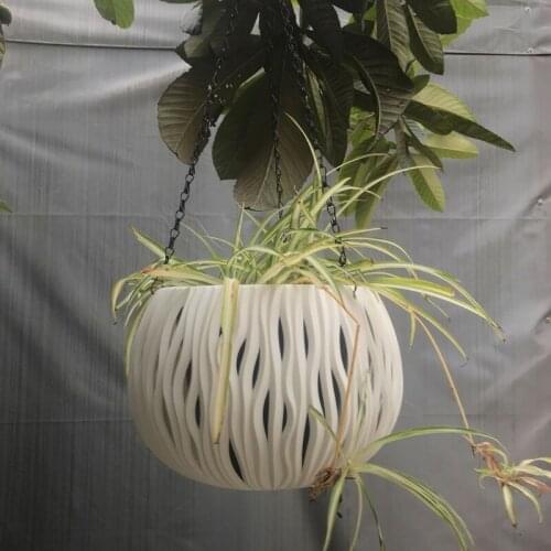 Hanging Planter for 9 Inch Indoor Outdoor Flower Pot Hollow Plant Basket with Drainage Hole Garden Decoration