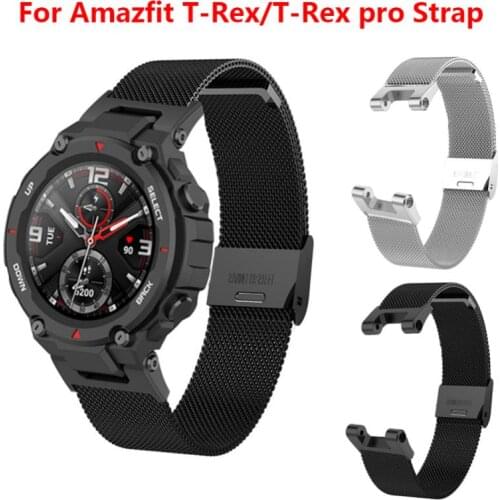 Metal Band Replacement Band For Huami Amazfit T-rex Smart Watch Sport Strap Bracelet For Xiaomi Amazfit T Rex Pro Wristband New