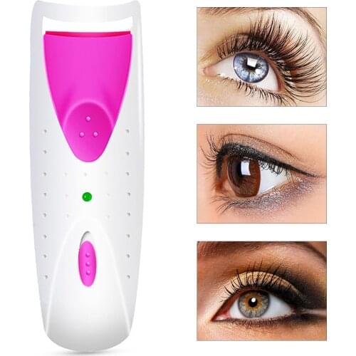 Women Makeup Electric Heated Eyelash Curler Long Lasting Eye Lash Perm Heated Eyelashes Clip Recourbe Automatic Tool