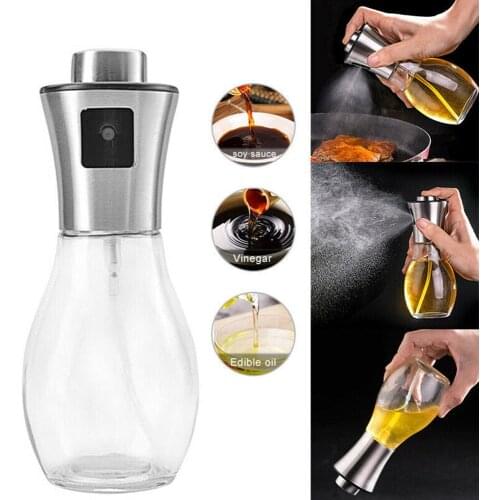 Stainless Steel Glass Olive Oil Sprayer Leak-proof Oil Sprayer Vinegar Cooking Glass Bottle Kitchen Baking Tool