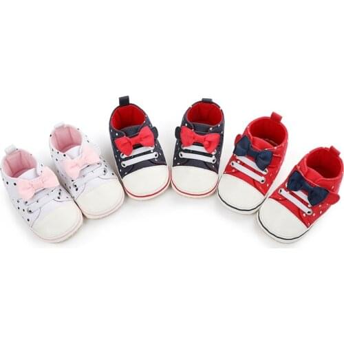 Newborn Baby Cute Bow Cotton Soft Anti-Slip Shoes Infant Sweet First Walkers Toddler Girl Casual Crib Shoes New Ins