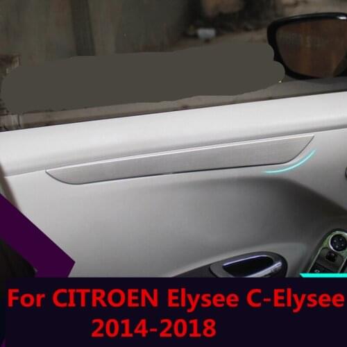 Carbon Fiber Inside Window Trims Inside Door Panel Strip Cover Door Inner Edge Sticker For CITROEN Elysee C-Elysee 2014-2018