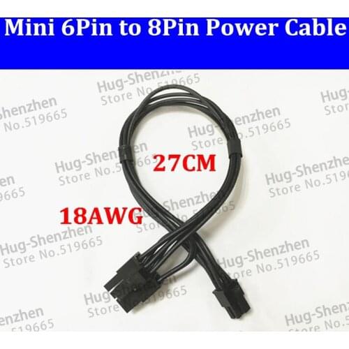 High Quality 27cm black 30cm for Apple Mac iMAC Pro G5 Tower Video Card Power Cable Mini 6pin to 8pin PCIe PCI-e Adapter