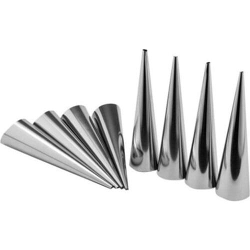 12 Pack Stainless Steel Non Stick Cannoli Form Tubes Cream Roll Horn Bread Mold