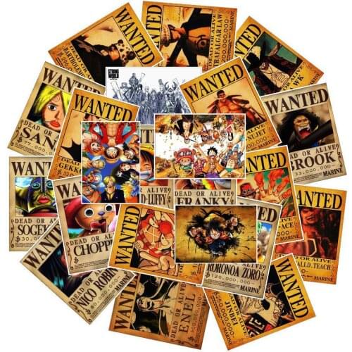 25 pcs One Piece Stickers for Car Styling Bike Motorcycle Phone Laptop Travel Luggage Cool Funny Sticker JDM Decal