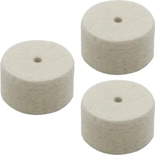 3 Pieces Drum Pedal Beater Hammer Felt Pad Percussion Instrument Accessory 49x30x6mm