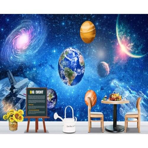 3D Large Mural Universe Starry Galaxy Photo Wallpaper For Kids Room Bedroom Wall Home Decor Fresco Wall Cloth Papel De Parede 3d