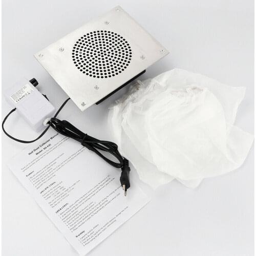 4000RPM Powerful Nail Dust Collector Adjustable Suction Vacuum Cleaner With Dust Bag Professional Nail Salon Manicure Tool