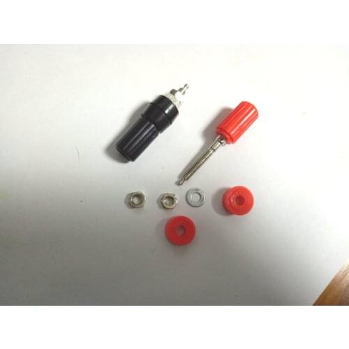 50pcs 4mm Audio Red Black Amplifier terminal Banana Binding Post connector New