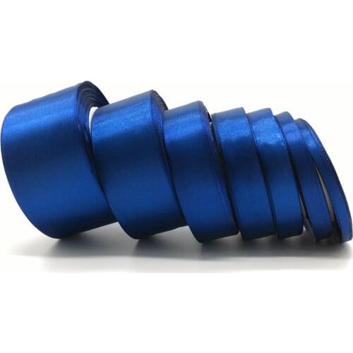 6mm 10mm 15mm 20mm 25mm 38mm 50mm(1Roll 25yds) Navyblue Silk Satin Ribbon Wedding Party Decoration Invitation Card Gift Packing