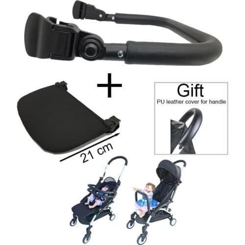 Baby Stroller Accessories Leather Armrest and Extend Leg Rest and Handle Protective Cover for Babyzen Yoyo2 Yoya YOYO 2 Stroller