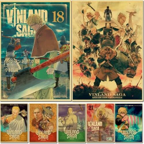 WTQ Anime Posters Cartoon VINLAND SAGA Retro Poster Canvas Painting Wall Decor Poster Wall Art Picture Room Decor Home Decor