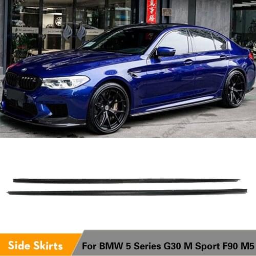 Carbon Fiber Side Skirts for BMW 5 Series F90 M5 540I G30 M-SPORT 2018 2019 Car Side Skirts Extension Lips