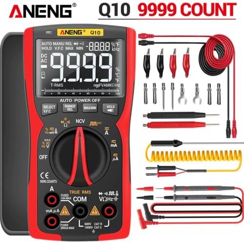 ANENG Q10 Digital Multimeter 9999 Professional Tester Multimetro True RMS Analog DIY Transistor Capacitor NCV Testers Lcr Meter