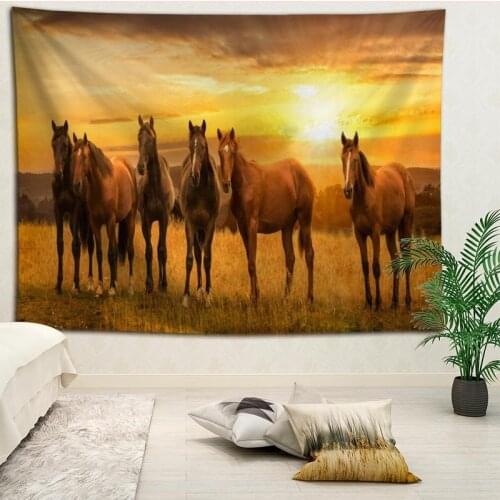 Horse Tapestries Hanging cloth background wall covering bedroom renovation bed decoration tapestry custom logo