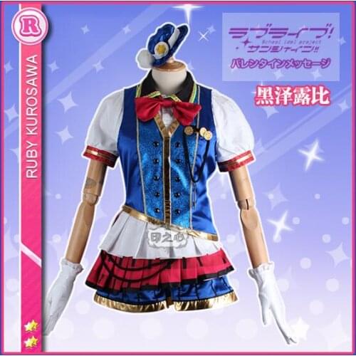 Hot Anime LoveLive!Sunshine!! Kurosawa Ruby Cosplay Costumes Happy Party Train Uniform Dress XS-XL Or Custom-Make Any Size