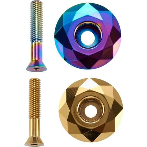 28.6 Mm Bicycle Headset Cap Front Fork Stem Top Cap Bowl Steering Tube Cover Aluminum Alloy Ultralight Colorful MTB Bike Parts