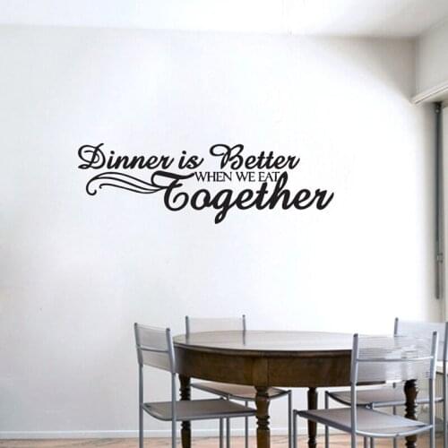 KUCADA dinner is better when we eat together wall sticker for home decoration kitchen decal diy wallpaper WP1149