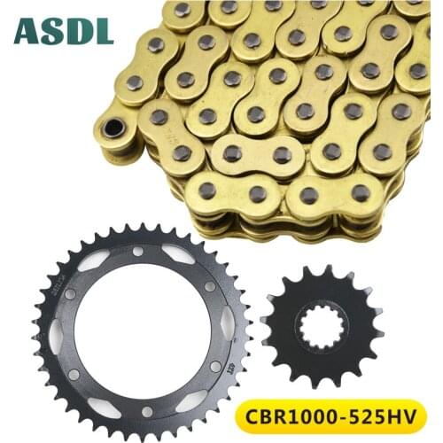 525H 16T 42T Motorcycle Motor Best Drive Chain and front rear sprocket set for HONDA CBR1000 RR CBR 1000 2008 - 2016 16 42 Teeth