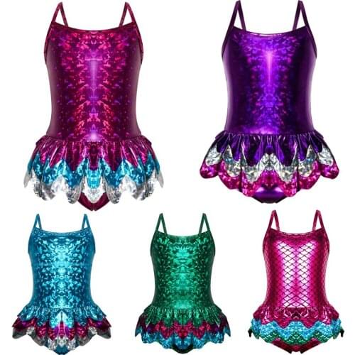 New Mermaid Girls Swimwear Bathing Suits Baby Swimsuit Summer 1PCS Girls Bikini Lovely Child Swimsuit Beachwear Backless Kids
