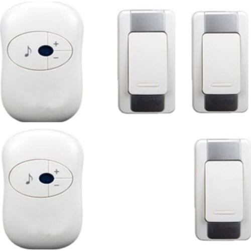 Door bell w/ 3 emitters+2 receivers doorbell Waterproof 280m work wireless doorbell,wireless door chime,wireless bell door bell