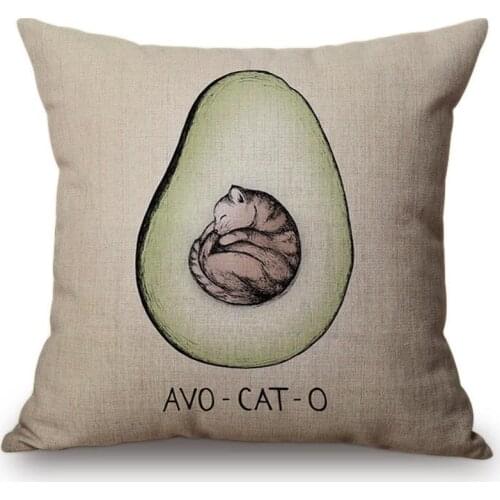 New Design Fruit Avocado Banana Pattern cushion Home Decoration Cushion Covers Girls Gift Cute Small Skull Pillow Case Almofada