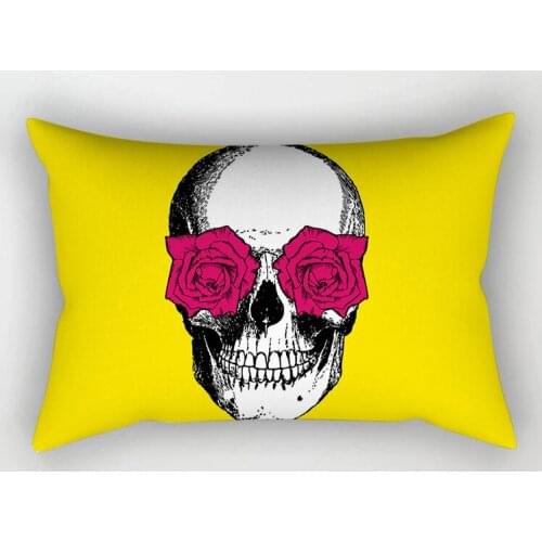 Creative Pineapple Leaf Polyester Fluffy Cushion Cover Simple Geometric Woman Flower Print Yellow Sofa Home Throw Pillowcase