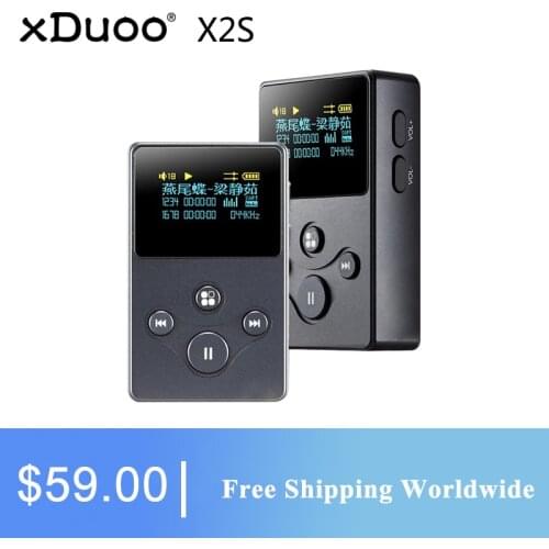 Xduoo X2S Lossless Portable Metal HIFI Music Player Headphone Amplifier Support DSD APE FLAC WAV Format With 250mW Output Power