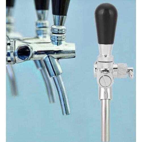Adjustable Keg Soda Beer Liquor Party Restaurant Bar Home Brewing Tap Faucet Long Stem Home Brew Beer Keg Faucet-Silver
