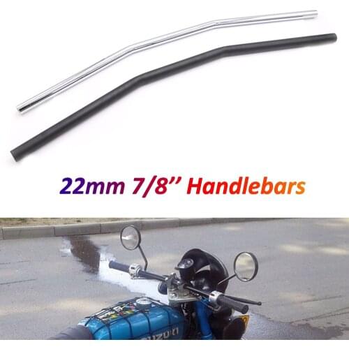 Retro Motorcycle Handlebar 22mm 7/8 inch Handle Bar Steering Wheel for Royal Enfield Cafe Racer Bobber Chopper Cruiser Scrambler