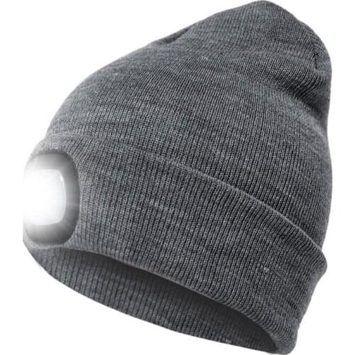 Unisex Autumn Winter LED Lighted Cap Warm Beanies Outdoor Fishing Running Beanie Hat Flash Men Women Camping Climbing Caps