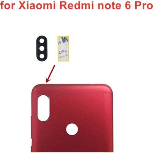 2pcs for Xiaomi Redmi note 6 Pro Camera Glass Lens Back Rear Camera Glass Lens Replacement Repair Spare Parts with Glue
