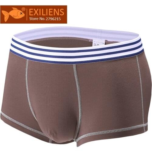 EXILIENS New Boxer Men Underwear Mens Boxers Cotton Male Bokserki Meskie Calzoncillo Cueca Masculina Boxershorts Size S-3XL 0430