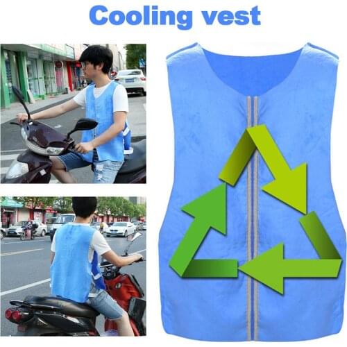 Outdoor Sports Cooling Ice Vest Summer Fan Cooling Vest Men Women Air Conditioning Cool Coat Outdoor Sun Protection Jacket
