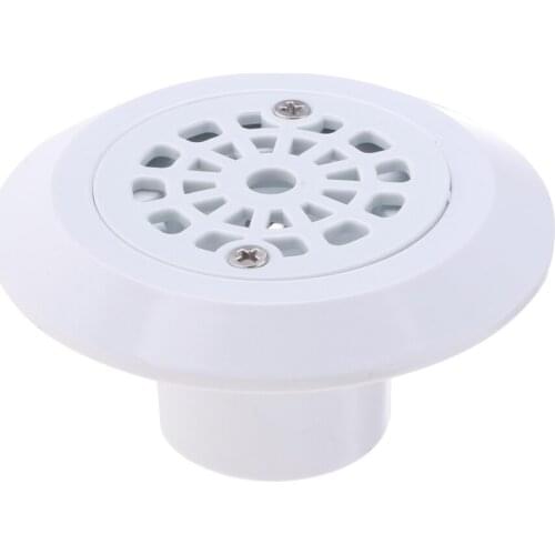 Replacement Round ABS Plastic Swimming Pool Drainer Water Outlet - White Diameter 104mm 44mm
