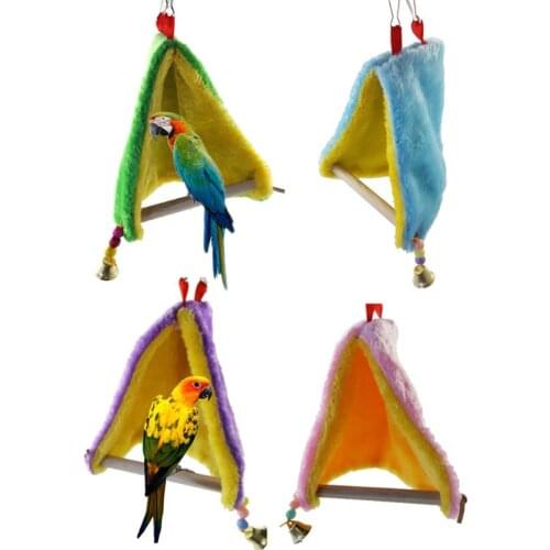 Winter Warm Bird Parrot Nest Bed Hut House Perch for Parrots Parakeet Cage Swing Toy Bird Supplies C42