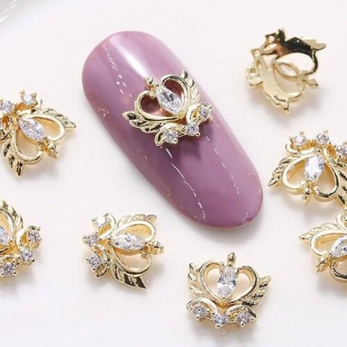 10pcs/lot 3D Beautiful Girl Nail Art Zircon Metal Rhinestones Nails Accessories Professional Supplies Decorations Charms Y47-6