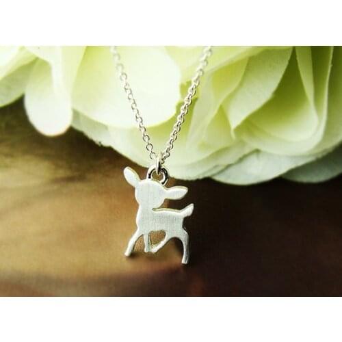30PCS/lot Fashion deer exclusive silver plated Necklace fawn Necklaces for women Wholesale
