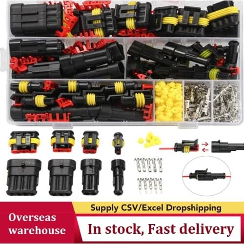352pcs HID Waterproof Connectors 1/2/3/4 Pin 26 Sets Car Electrical Wire Connector Plug Truck Harness 300V 12A Fast Delivery