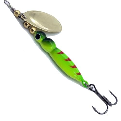 4 Colors 15g 90mm Insects Fishing lure Spoon Bass Artificial Spinner Bait Metal Pike Fishing Hooks Sinking Lure Pesca