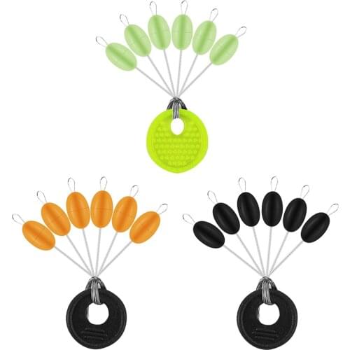 60pcs 10 Group Float Space Bean Catfish Carp Set Silicone Space Beans Stopper for Fishing BaitOval Stopper Fishing Bobber