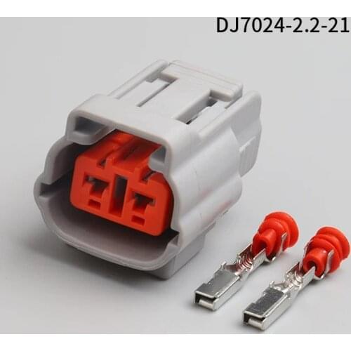 6189-0176 500pcs 2Pin 2.2mm female Auto Motorcycle Electronic Wiring Connector for AUdi,VW,BMW, Honda,Toyota,Ford DJ7024-2.2-21