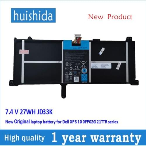 7.4 V 27WH JD33K New Original laptop battery for Dell XPS 10 0FP02G 21TTR series