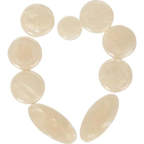 9 Pieces Saxophone Sax Key Buttons Inlays For Alto/Soprano/Subalto Sax Parts