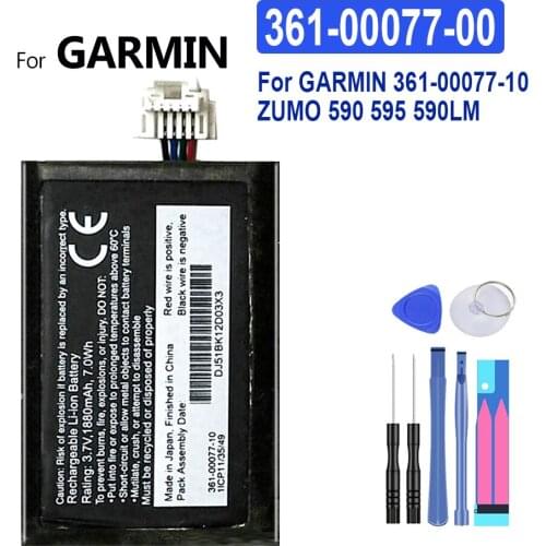 2000mah Battery 361-00077-00 For GARMIN 361-00077-00 361-00077-10 ZUMO590 595 590LM